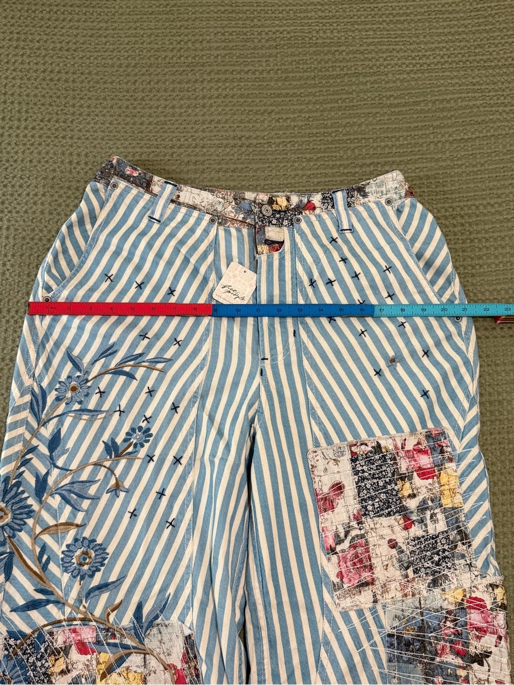 NWT Free People x Runyon Patched Pant, Size 8 - Picture 10 of 11